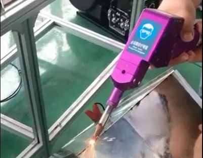 laser welder working on a metal